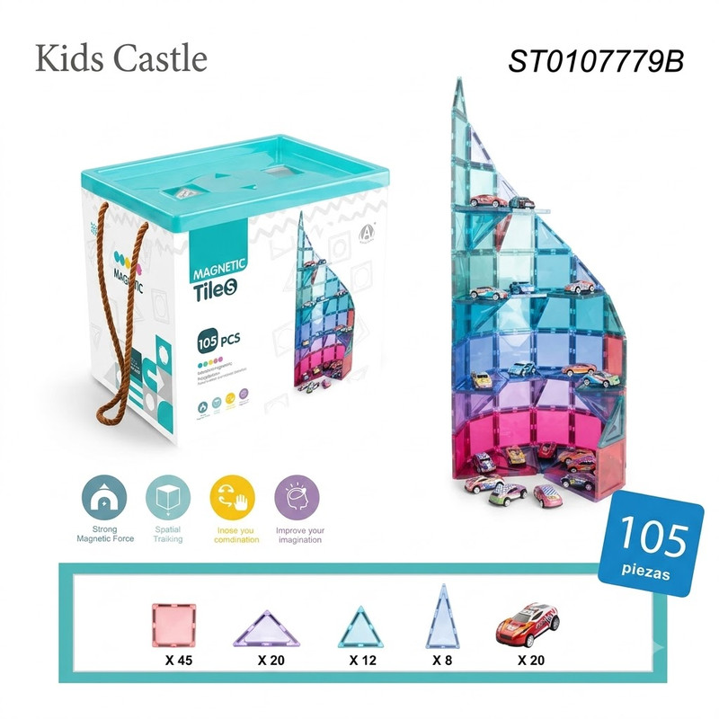 105pcs Magnetic Blocks Set