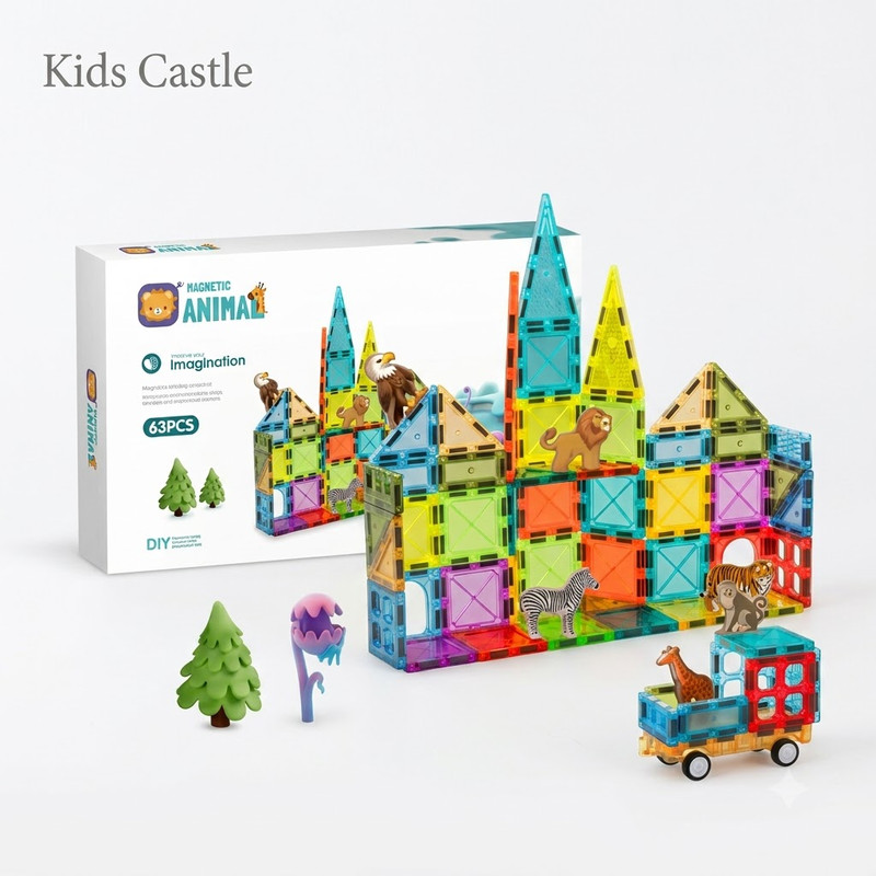 5.5cm Magnetic Blocks Set 63pcs