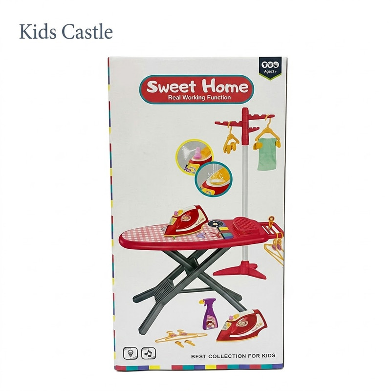 B/O Toy Iron with Ironing Board Set