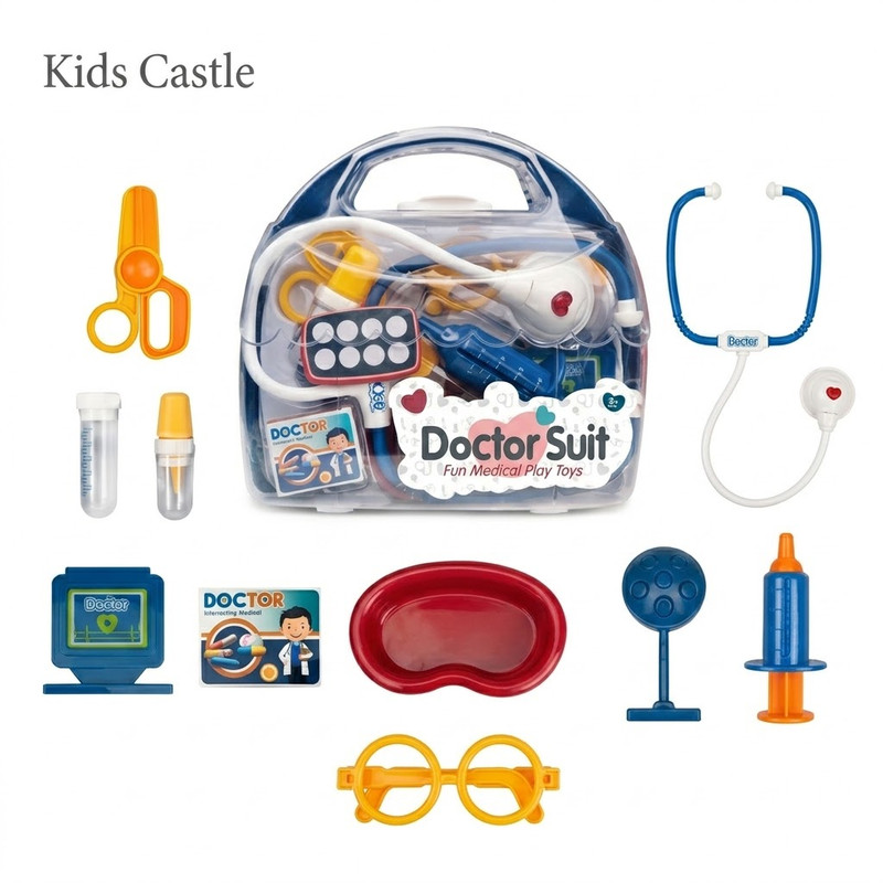 Doctor Set with Sound & Light 10pcs Plastic Box